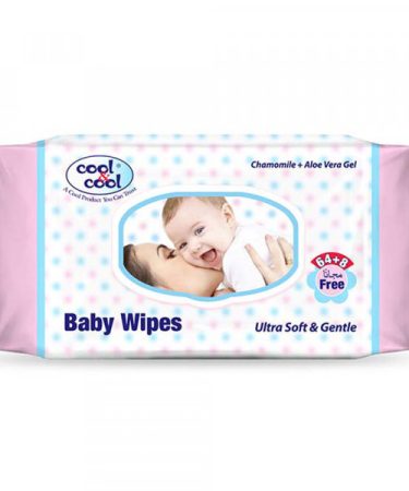 Cool&Cool Baby Wipes 64's plus 8 Wipes Free
