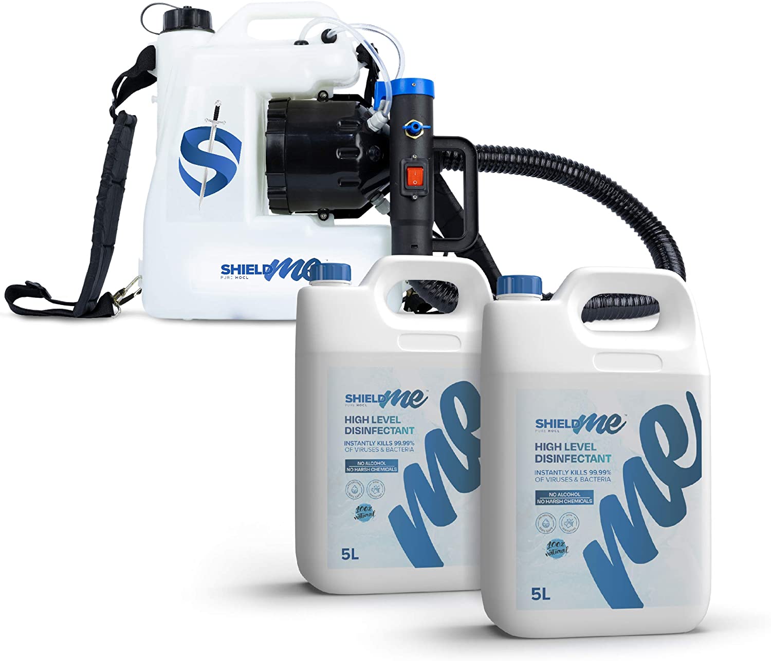 Disinfection Fogging Spray Machine12 Liters Capacity & 10 Liters High Level Disinfectant 100% Natural - SHIELDme